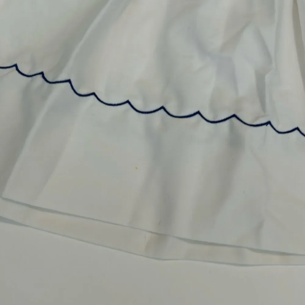 Vintage Pinafore Collared Sailboat Summer Dress 12M